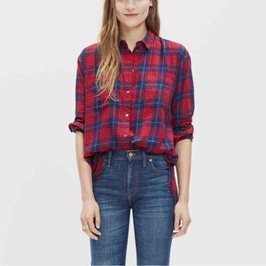 Madewell Oversized Boyshirt in Edina Plaid size S